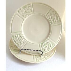 Plates-Salad/Dessert-Carmel Ceramica-Flower Garden Collection-Embossed Design-2